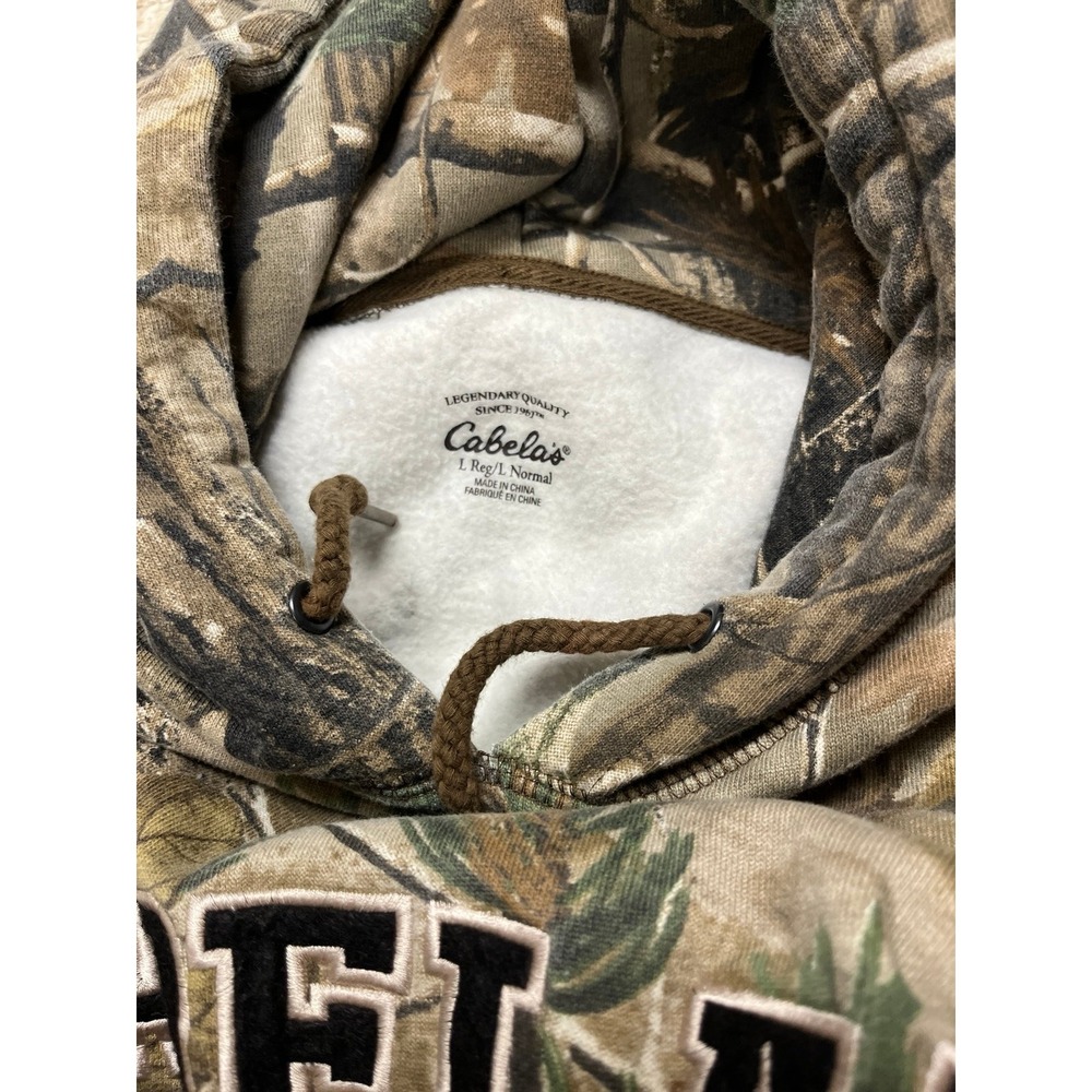Men's Camouflage Camo Cabela's Woodland Seclusion 3D Hoodie Sweatshirt size LG - Picture 4 of 5